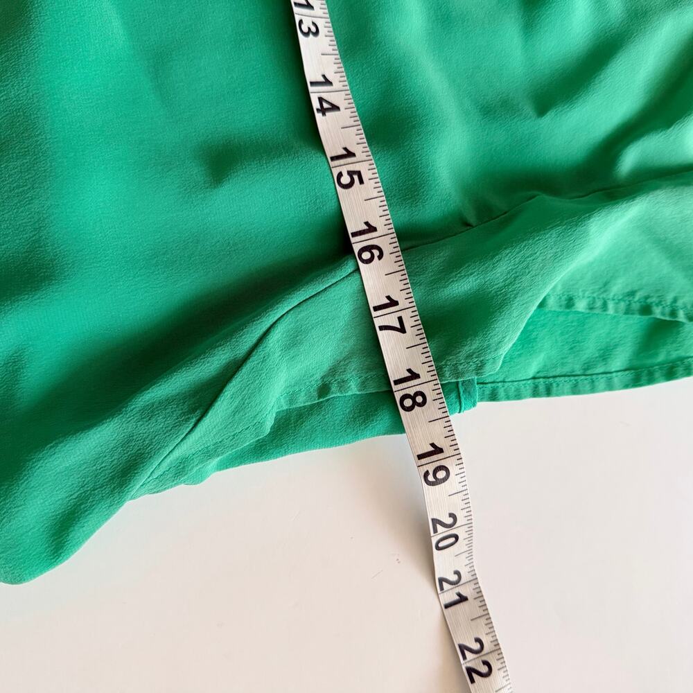 Daniel Rainn Green Silk Cap Sleeve Blouse - Size Unknown - Picture 6 of 7